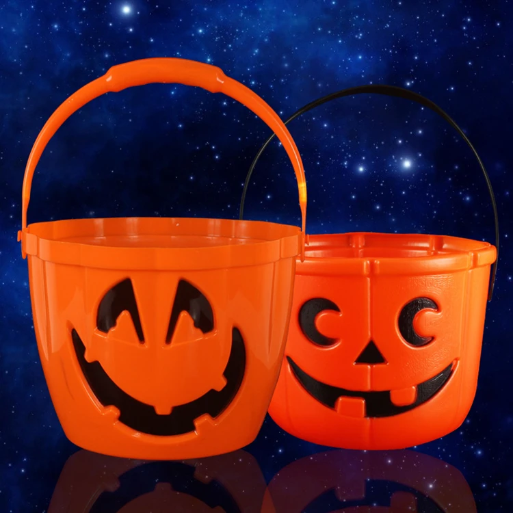 Wholesale Classic Plastic Led Light Halloween Pumpkin Bucket Buy
