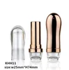 empty plastic luxury oval clear lipstick tube packaging
