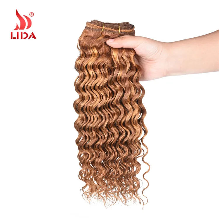 Lida 30 144 Deep Wave Human Hair Malaysian Curly Natural Hair Color Ombre Two Tone Gold Color Hair Extensions Buy Lida 30 144 Deep Wave Human Hair Malaysian Curly Natural Hair Color Ombre Two Tone