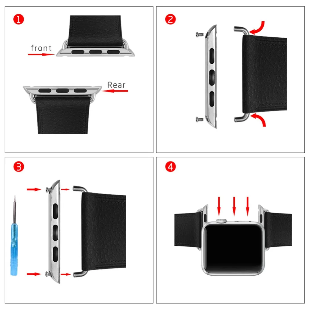 Clasp Buckle Strap Adapter Lugs Adapters Connector For Apple Watch