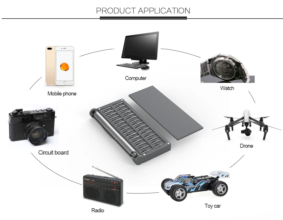 BESTOOL 57 in 1 With Magnet Pad Magnetizer Electric Screwdriver Set Rechargeable Cordless Power Screw Driver Kit