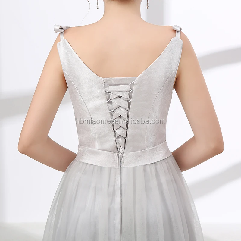 Satin Silver Colored Dresses