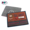 Two Layers Fake PU Leather Design Custom Printed Name Jacket Labels Patches with Metal Letters Logo