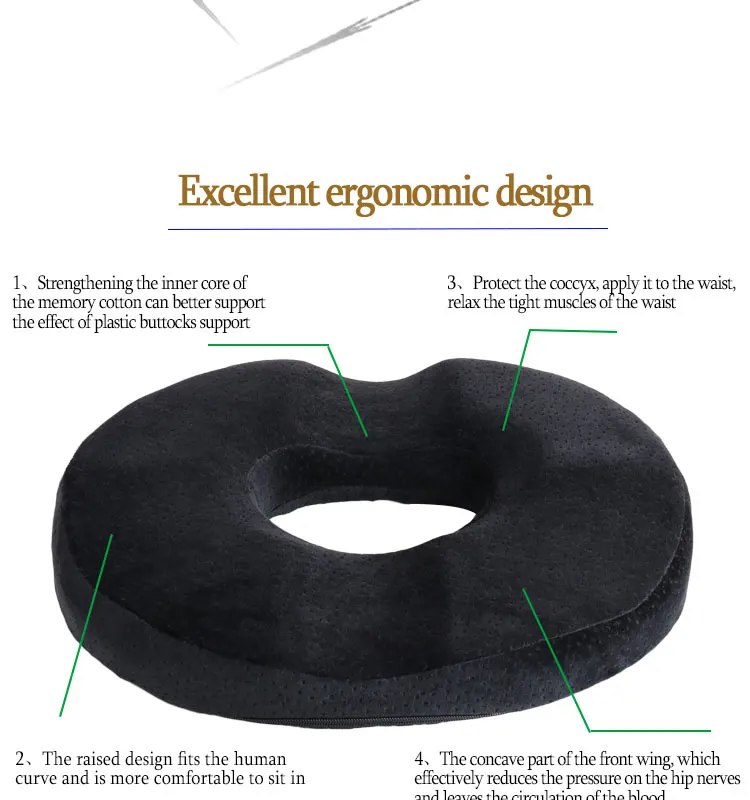 Orthopedic Memory Foam Hemorrhoid Seat Cushion Buy Round Memory Foam