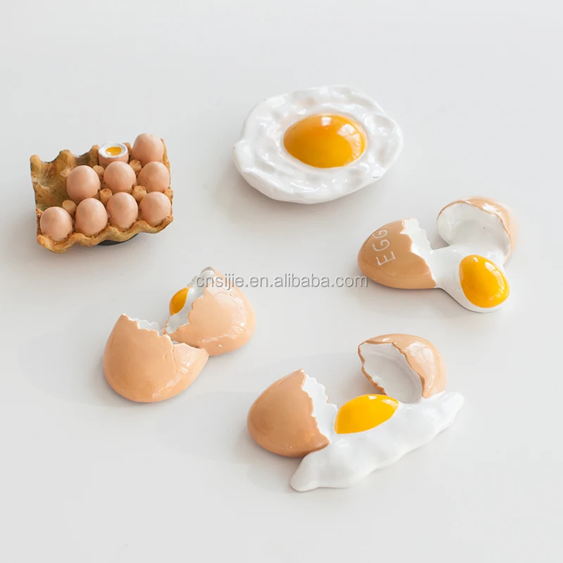 Custom 3D fruit polyresin magnet Breakfast resin fridge magnets