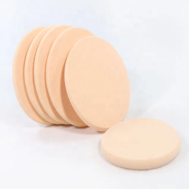 Natural Color Round Foam Sponge Makeup Applicators - Buy Round Foam ...