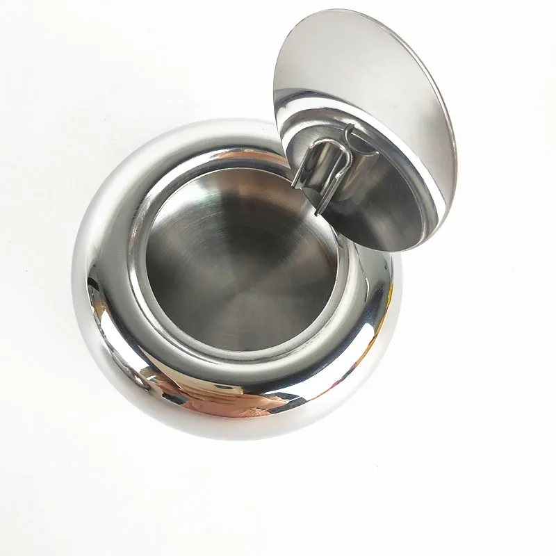 Custom Logo Wholesale Round Mini Stainless Steel Ashtray With Lid Buy