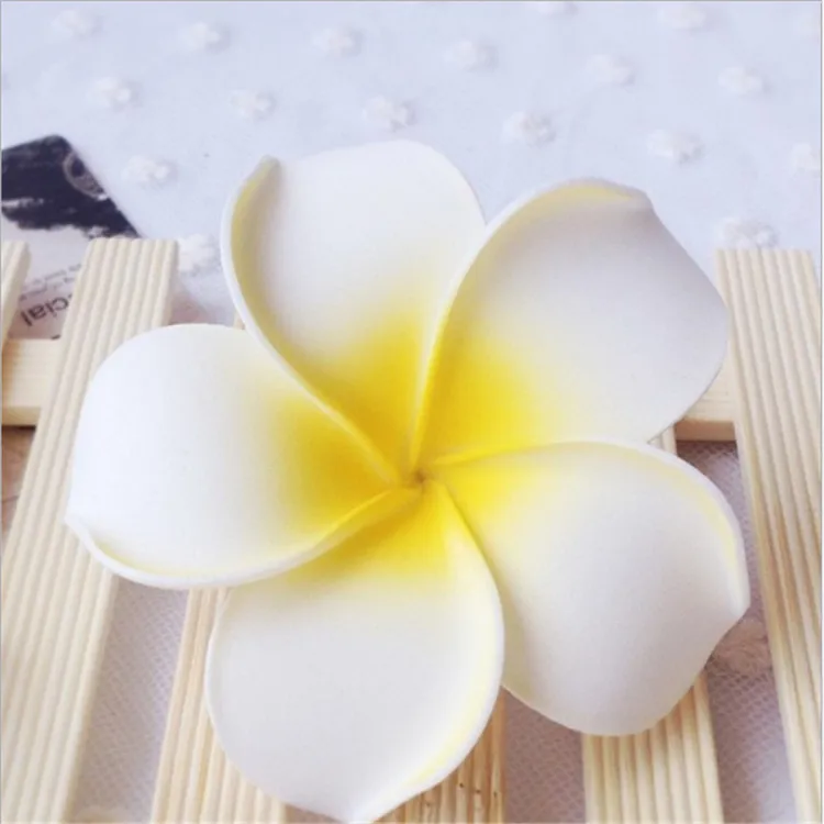 D1230 Plumeria Hawaiian Foam Flower Frangipani Flower Artificial Silk ...