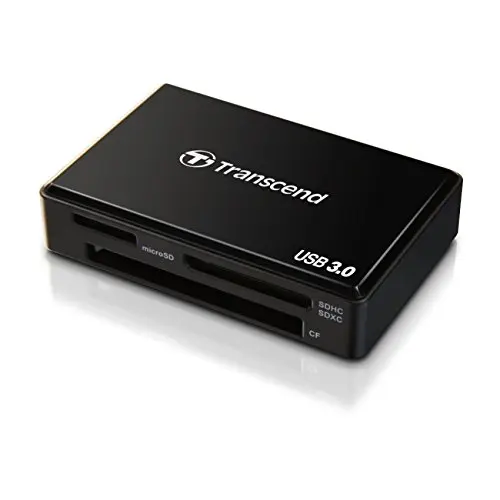 Transcend USB 3.0 Super Speed Multi-Card Reader for SD/SDHC/SDXC/MS/CF Cards (TS-RDF8K)