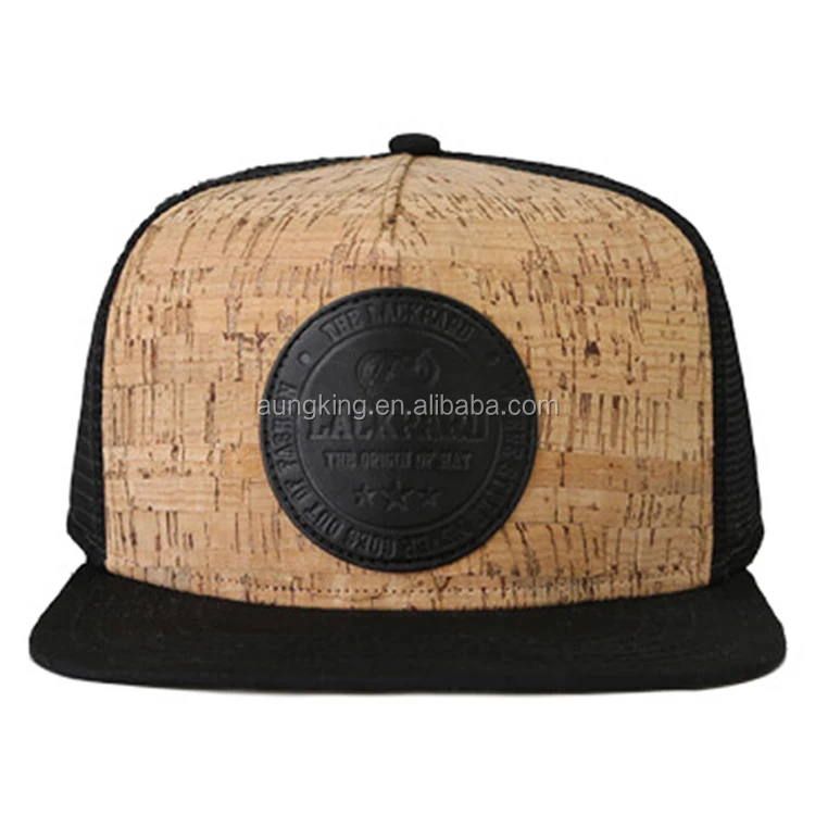 Customized Leather Patch Logo Cork Snapback Hat Buy Snapback Hat,Cork