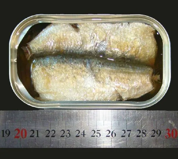China Canned Sardine Manufacturer Oval Tin 125g In Vegetables - Buy ...