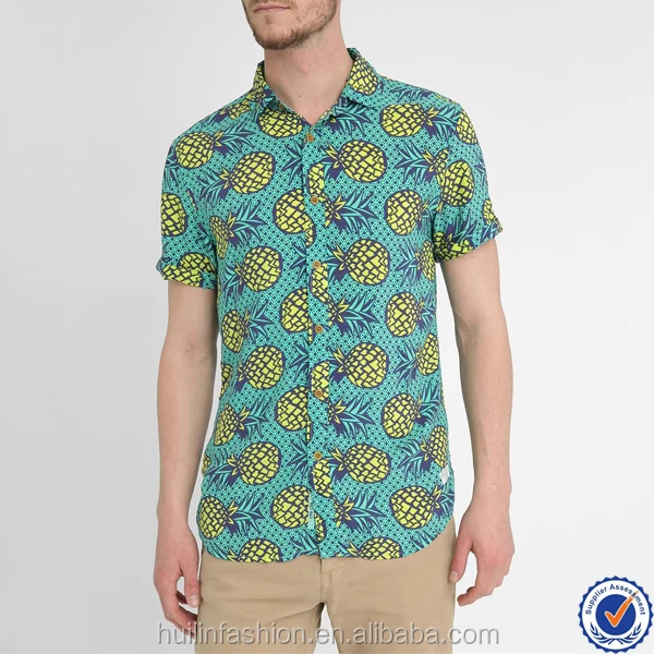 中国の衣料品工場プリントトロピカルフルーツ柄ハワイアンシャツ男性用安いoemカスタムプリントtシャツメンズ Buy アロハシャツ 男性 カスタム T シャツ Product On Alibaba Com
