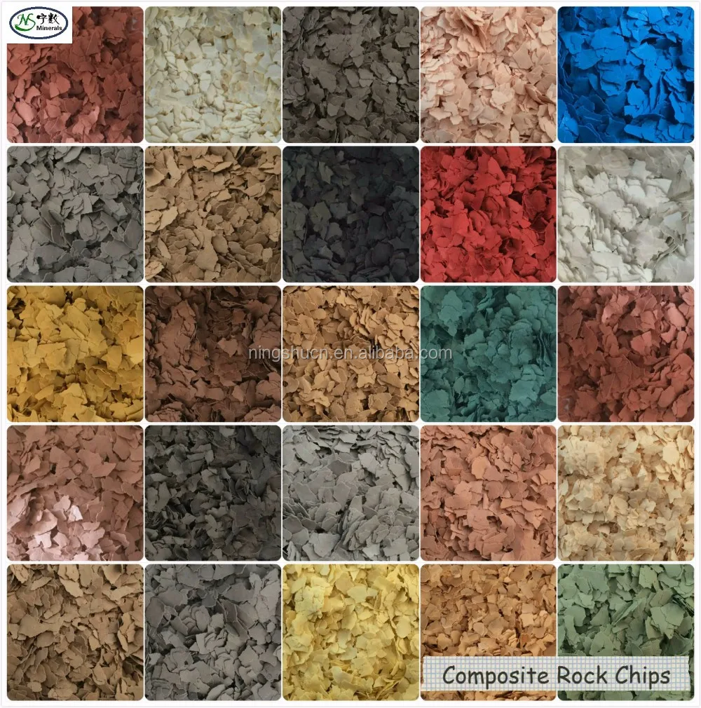 Epoxy Floor Coating Decorative Color Flakes / Chips / Fleck For Granite