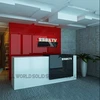 Stone lighting over bar counter/ professional stainless steel bar counter/ luxury home wine bar counter
