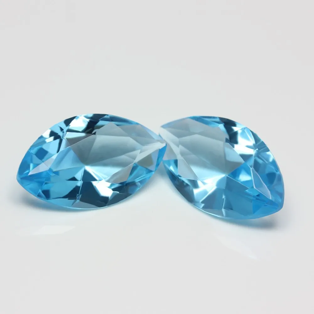 3*6mm aquamarine fancy blue color crystal marquise glass stone