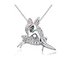 Yiwu Hainon pendant women Silver plated wholesale fashion deer necklace Christmas gift deer pendant girl