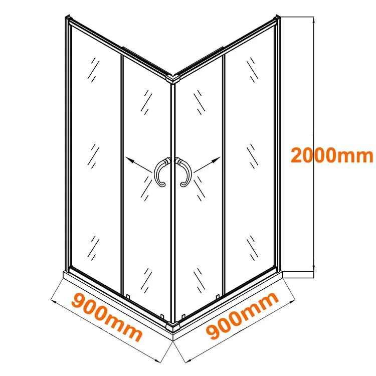 High Quality 6 8MM Tempered Glass Door Luxury Japan Shower Cabin