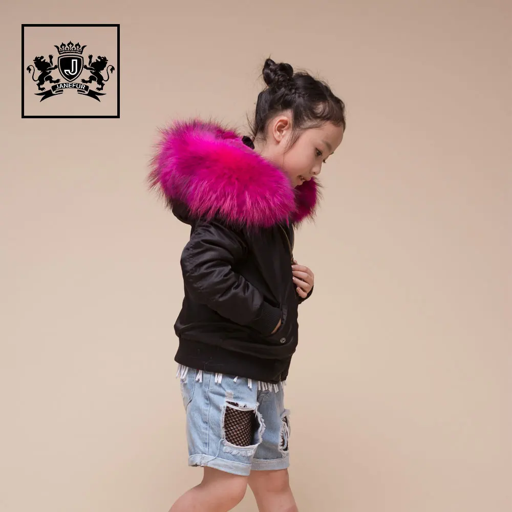 raccoon fur hooded coat