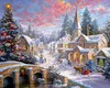 GZ541- 40*50 snow vallige scenery Canvas Support Base and diamond medium antique wooden frame oil painting