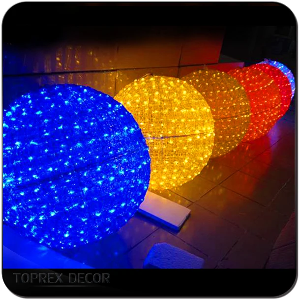 Outdoor multi color hanging LED lighted christmas ball