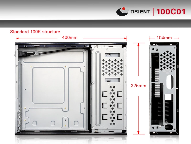 Slim Micro Atx Case With Chassis Size L400*w104*h325mm,Secc 0.6mm,Lcd