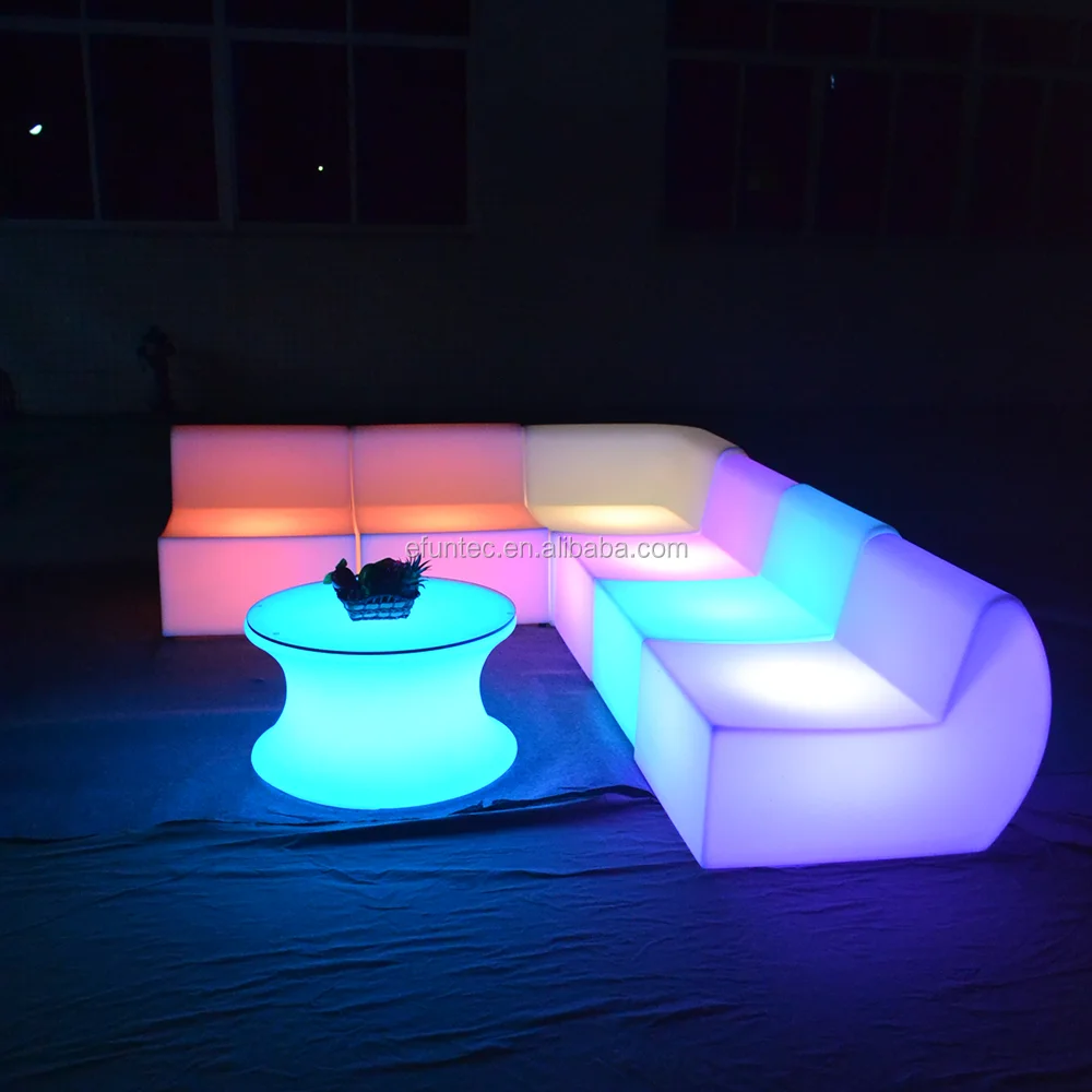 Remote Control Rgb Color Changing Led Lighted Patio Furniture Pe