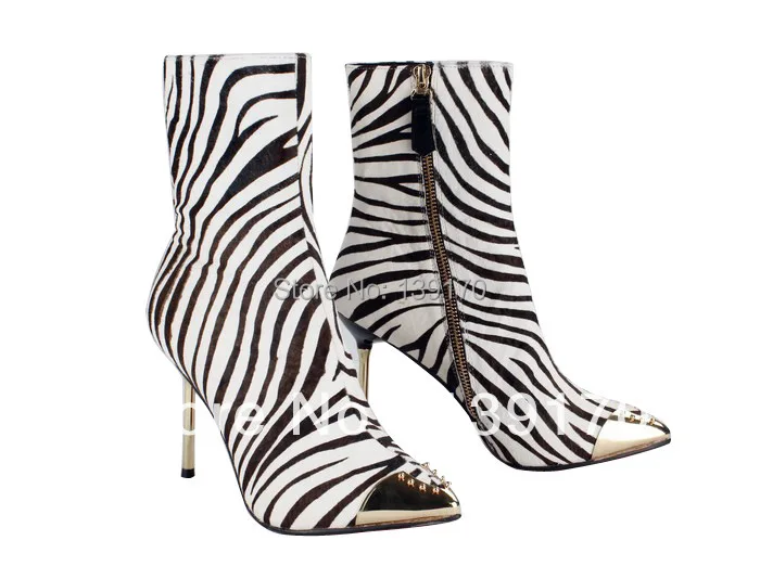 zebra print booties