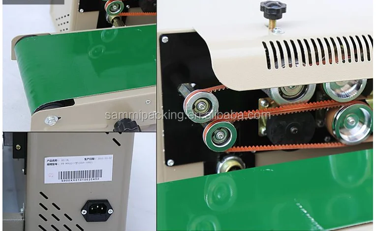 Guarantee 100% FR-900 continuous band heat sealing machine with date code