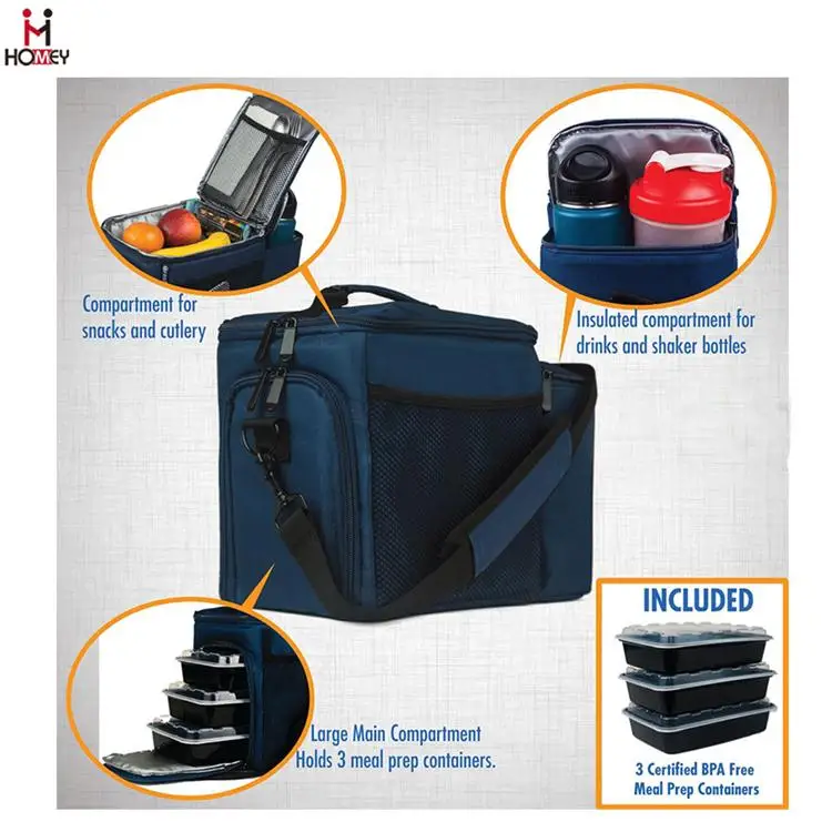 Six Pack Fitness Gym Meal Bag Meal Prep Cooler Bags Food Delivery Bag