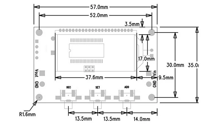 3A Adjustable Power Supply DC DC Buck Converter Step Down Module 8-40V to 3.3-38V with Dual Current/Voltage LED Display