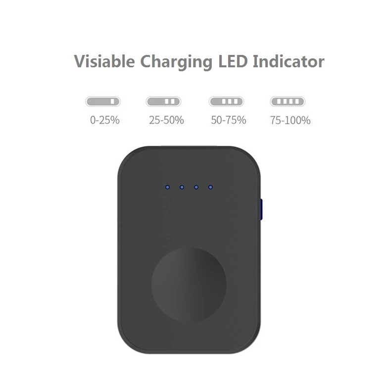 QI Wireless Charger Power Bank for Watch 1 2 3 4 Portable Mini External Battery Pack KeyChain for Apple Watch Wireless Charger - ANKUX.COM