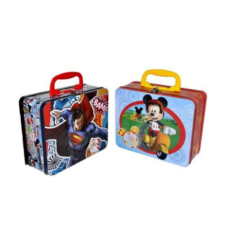 Food Grade customized metal lunch box with handle tin lunch box with lock and key