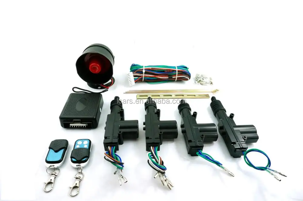 black or blue color remote car central locking system for 4 doors with trunk release option