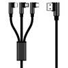 USB guangdong universal long 3 in 1 cellphone data usb flexible multiple quick phone charger cable charging cable line