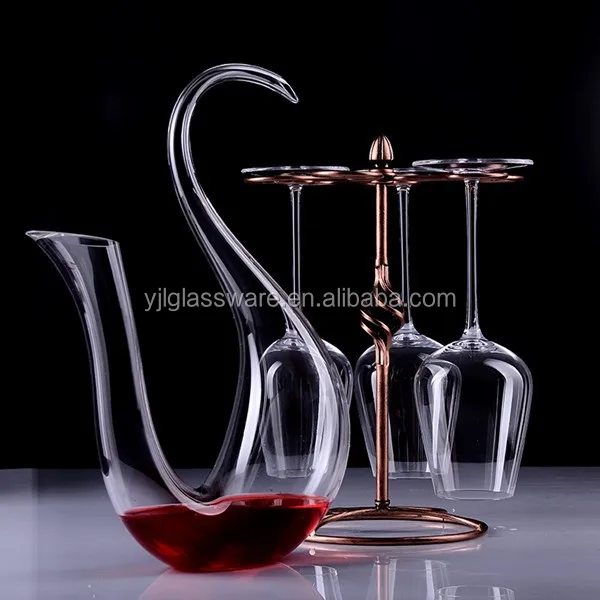 Wholesale Fancy Design 1240ml Lead Free Crystal Glass Decanter Wine