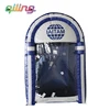 Advertising blue white cash catching booth inflatable money machine for sale
