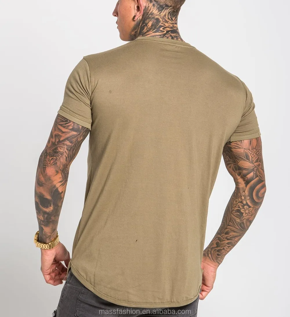 rounded hem t shirt