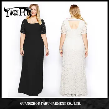 casual plus size lace dress