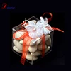 Free shipping custom clear plastic candy box for wedding gift, 8x8x8cm