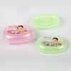 Hot sale Wholesale portable round Ellipse custom travel hotel bathroom plastic soap holder case with lid