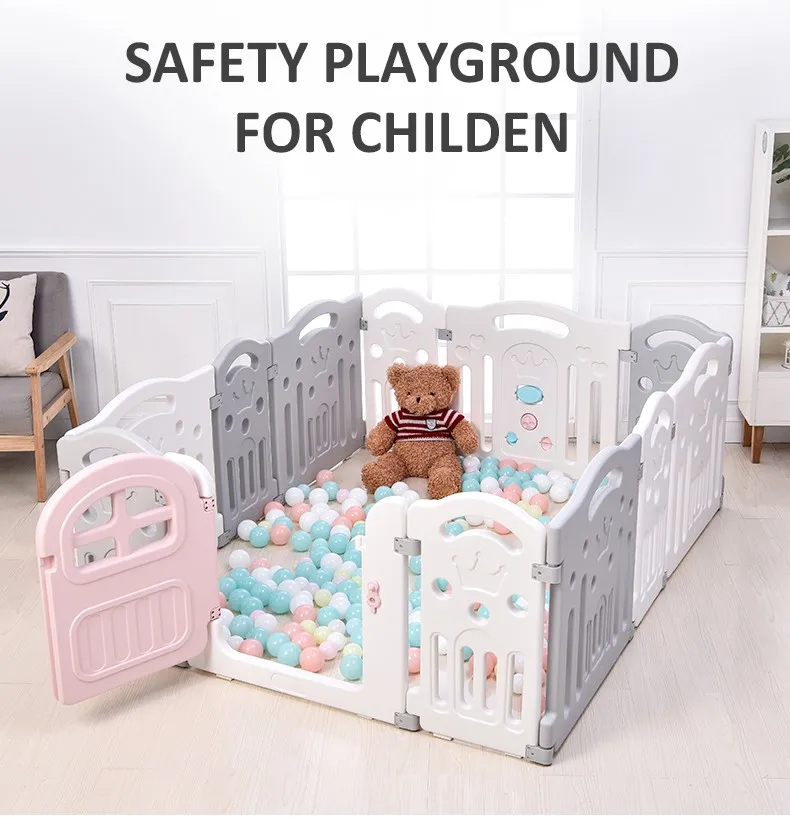 Baby Playpen For Babies Playpens Set For Kids 6 Small Panel + Door