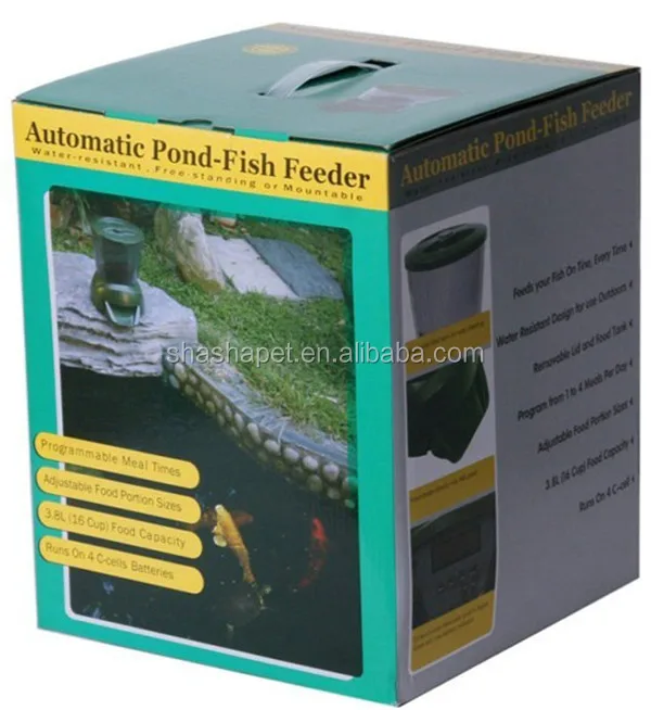 Automatic Pond Aquarium Tank Digital Fish Feeder With Large Capacity