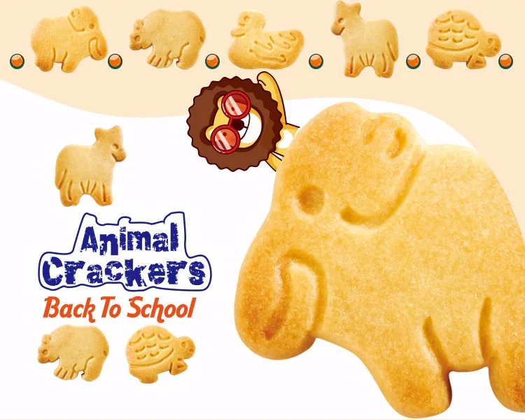 Animal Shaped Ice Cream Low Carb Digestive Biscuit Cracker(honey Flavor
