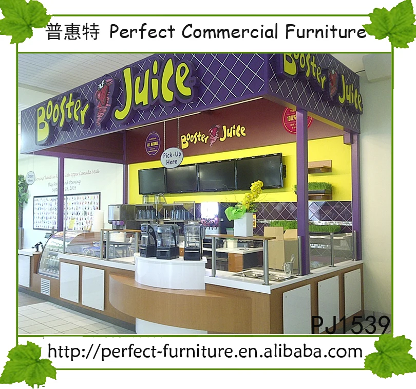 Mall Fruit Juice Kiosk - Modern & Customizable Design