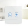 2 gang 1way hotel home Luxury glass smart wall touch wifi shutter light switch