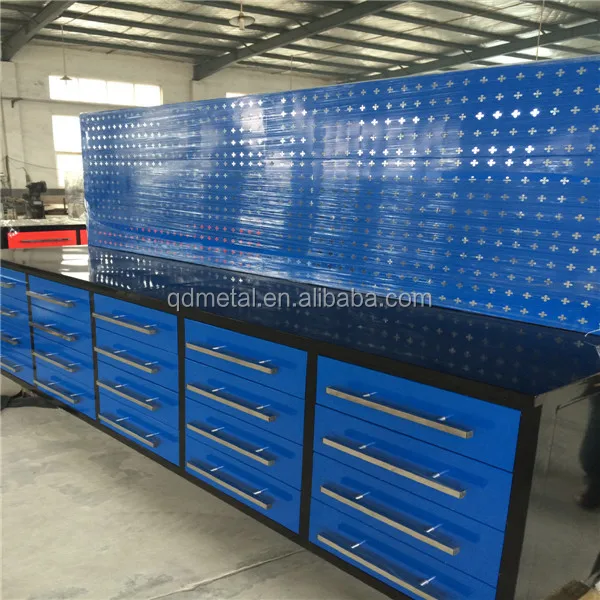 Warehouse Garage Industrial Storage Steel Tool Workbench With 20
