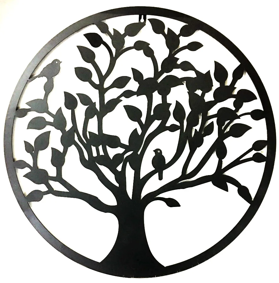 Hanging Art Decor Laser Cut Branch Metal Tree Wall Sculpture Picture ...