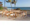 Modern design teak outdoor wood hd design garden dining table furniture