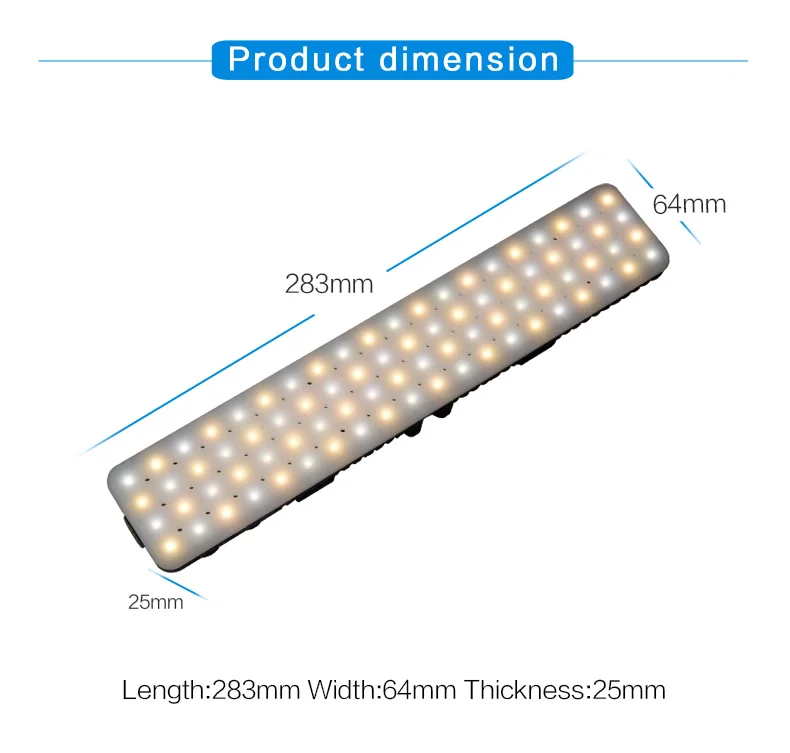 Nanguang Chin LED video light 8W CN-T80C In-Car LED Photo Light handheld led camera rod light Ra 95