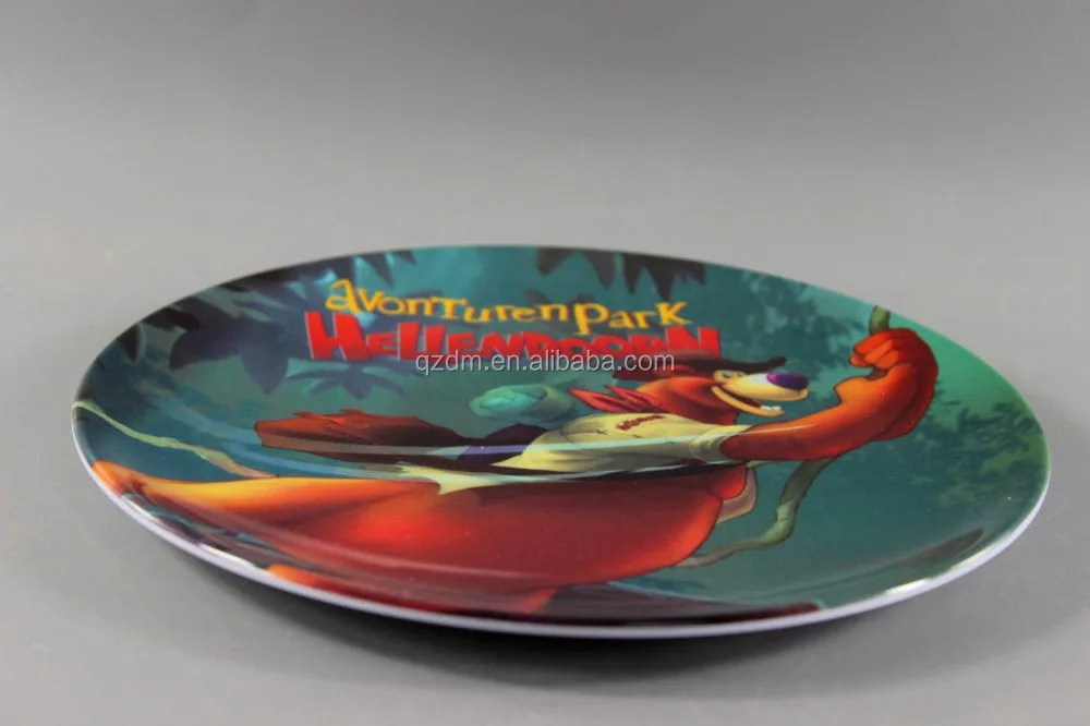 Customized Melamine Dinner Ware Round Shape Plastic Dinner Plate